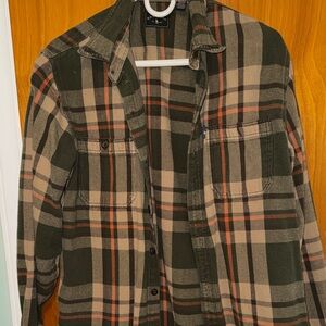 Plaid Button-Up Shirt